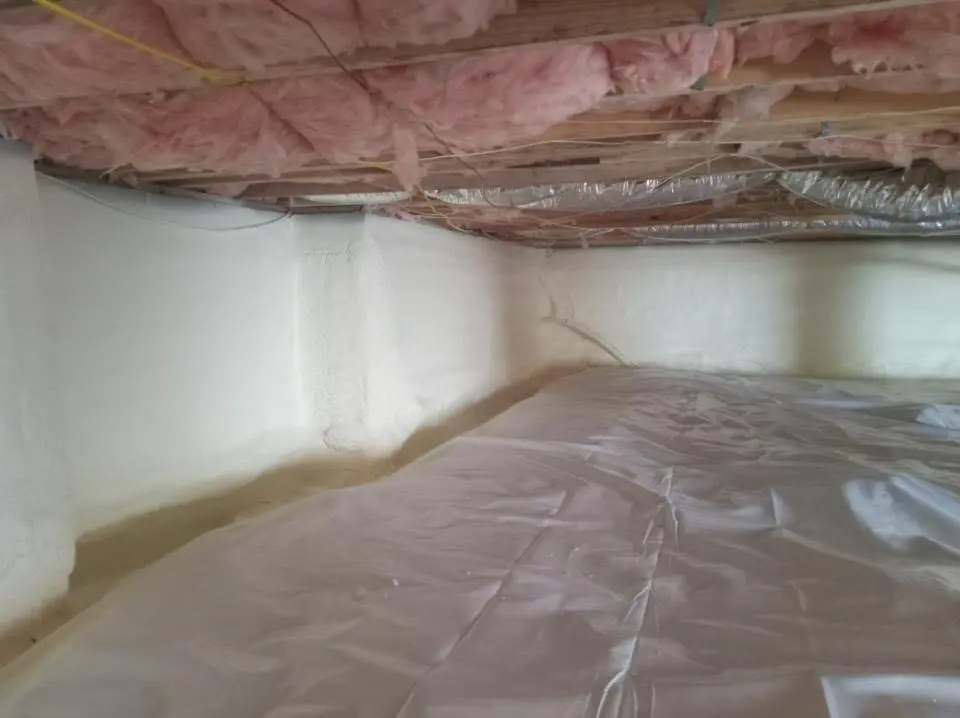 Crawl space encapsulation with closed-cell spray foam for Attic Insulation in Wood River